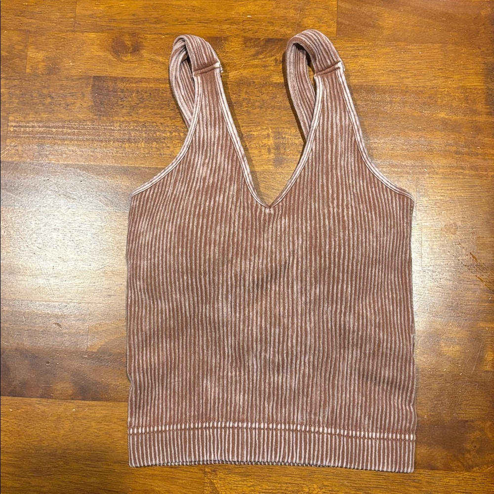 Deep Camel Mineral Wash Brami Top